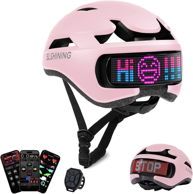 asteron Bike Helmet, Bicycle Helmets with Light, 360° High Visibility LED Display, Lightweight Adjustable Mountain Bike Helmet with Turn Signals, Smart APP Controlled, Helmets for Adults, Youth, Men & Women - Image 1